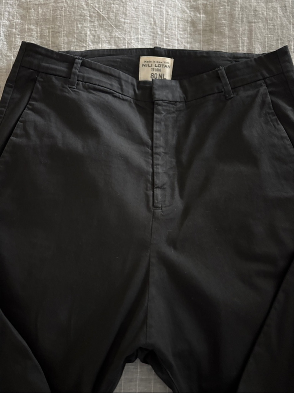 Nili Lotan Black High-Rise Tailored Trousers Paris Pants